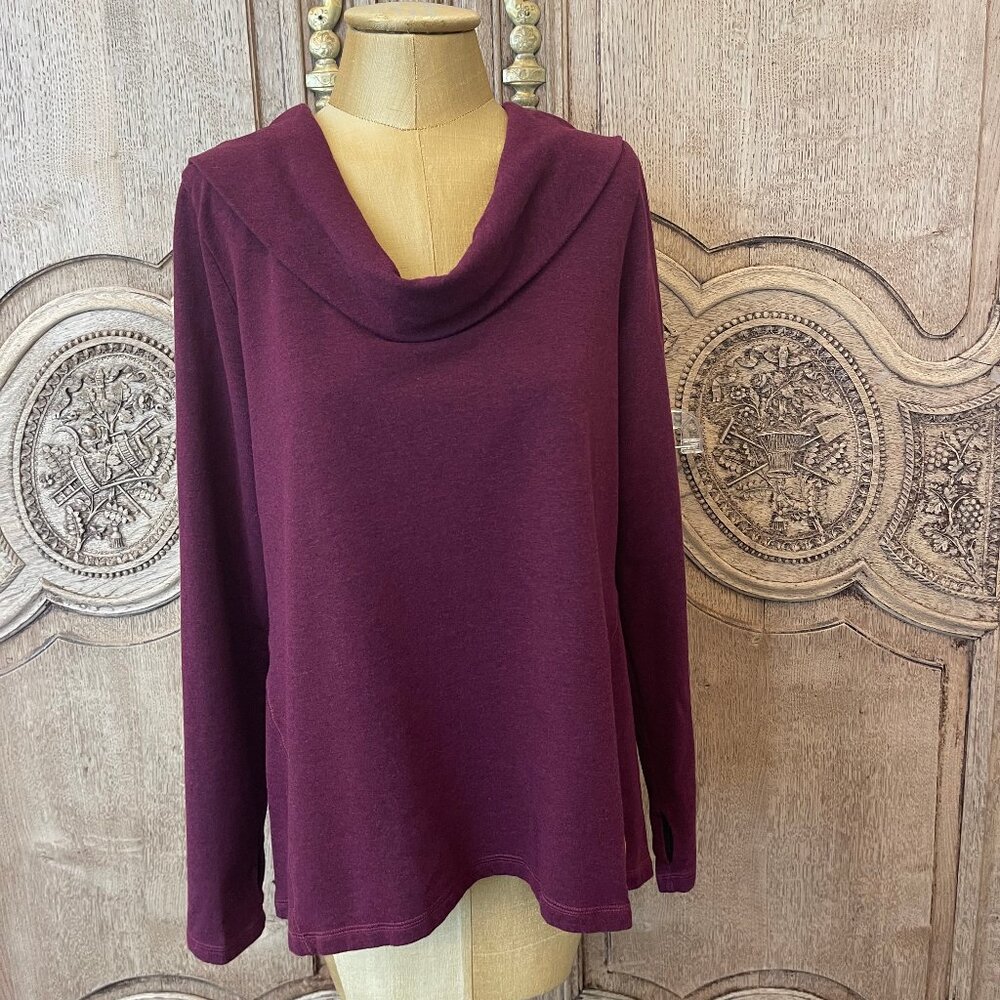 Lucy Tunic Deep Red Hoodie Size Large